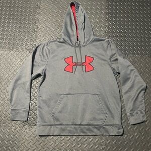 LG Red and Gray Hoodie with Yellow Accent